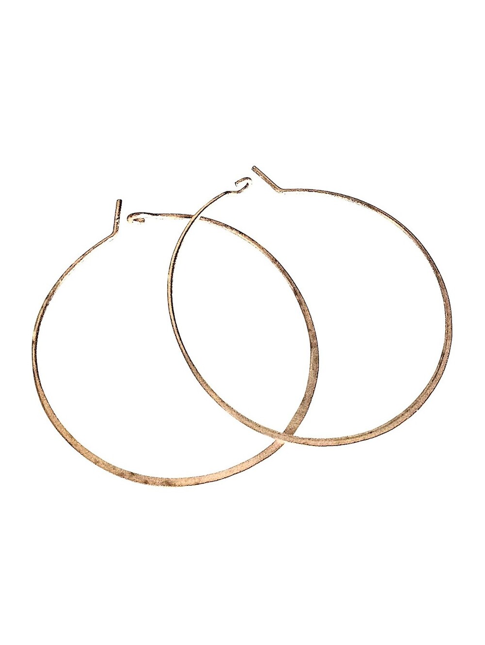 Handmade Rose Gold 1.5" Hoop Earrings